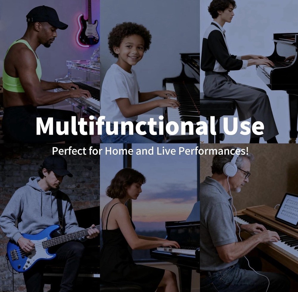 MXQMKL Ajustable Piano Bench With Storage