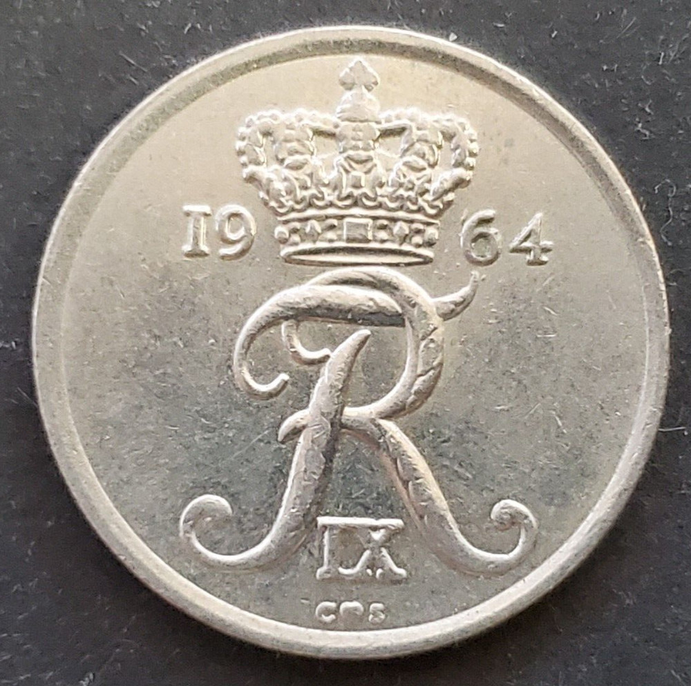 Denmark, Nice 1964 25 ore coin