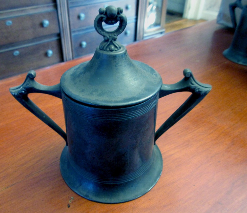 Antique Sheffield Silver Plate 851 - 5.75" tall