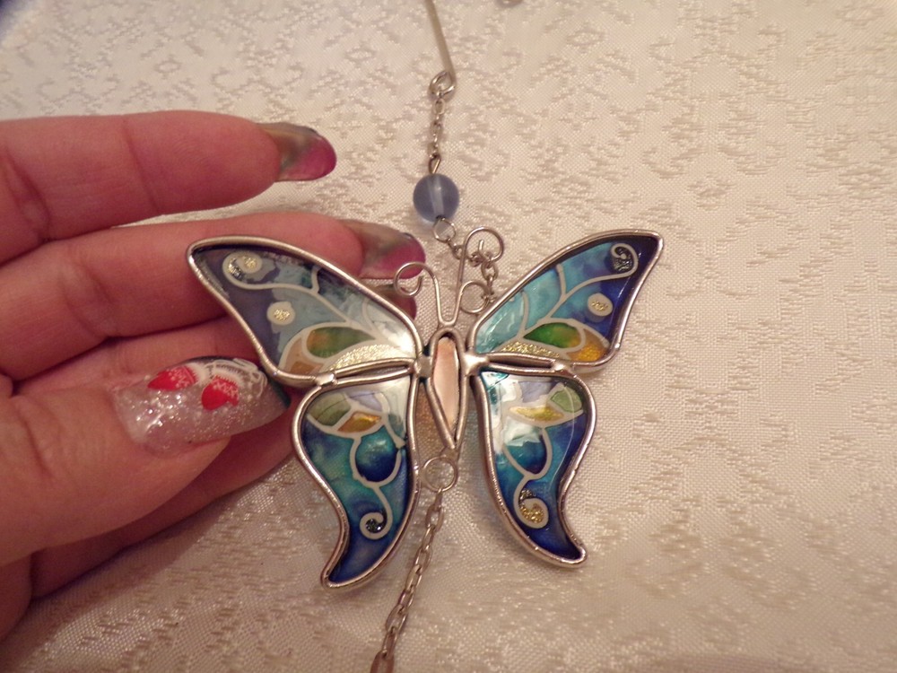 Butterfly Suncatcher Blues & Gold