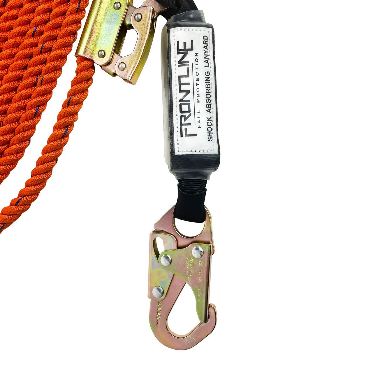 Frontline Premium Vertical Lifeline with Openable Rope Grab & Shock Pack