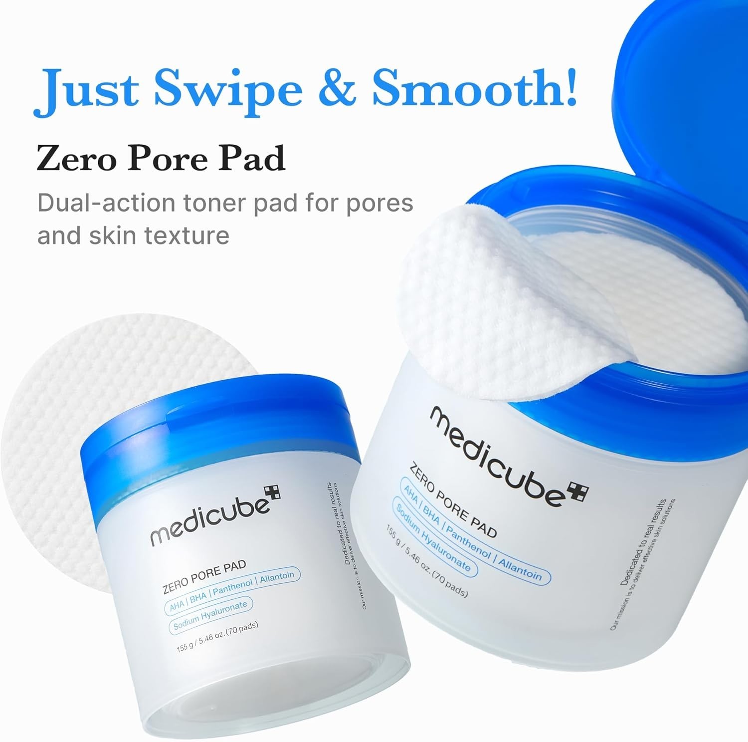 MediCube Zero Pore Pad 2.0 | Dual-Textured Exfoliating Toner Pads,Pore Refining