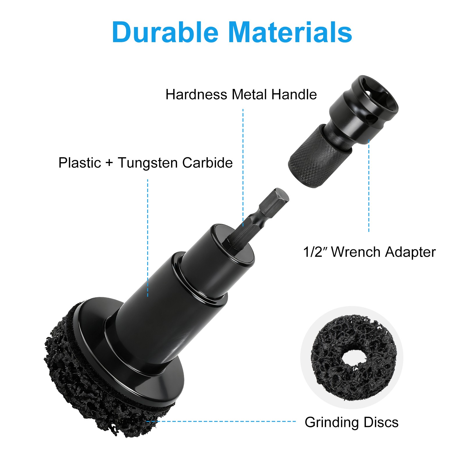 12PCS Wheel Stud Hub Cleaner Rust Removal Kit for Brake Disc Polishing Grinding