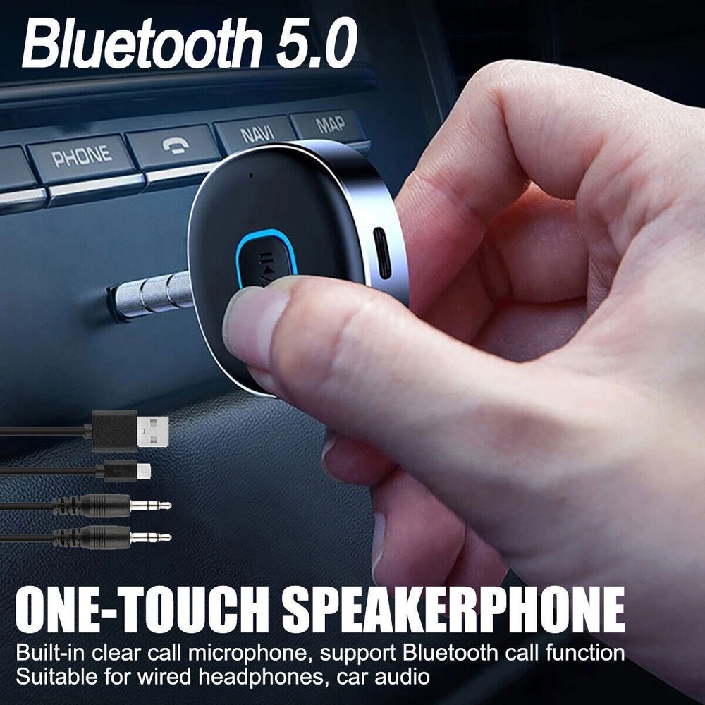 Bluetooth Receiver 3.5mm Aux Car Adapter Wireless Audio Receiver for Home Stereo