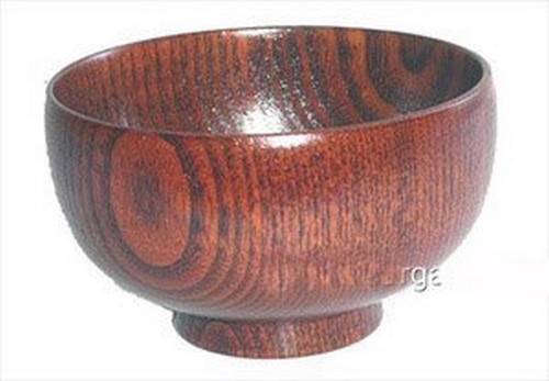 2x Wooden Rice Miso Soup Bowls S-1653x2