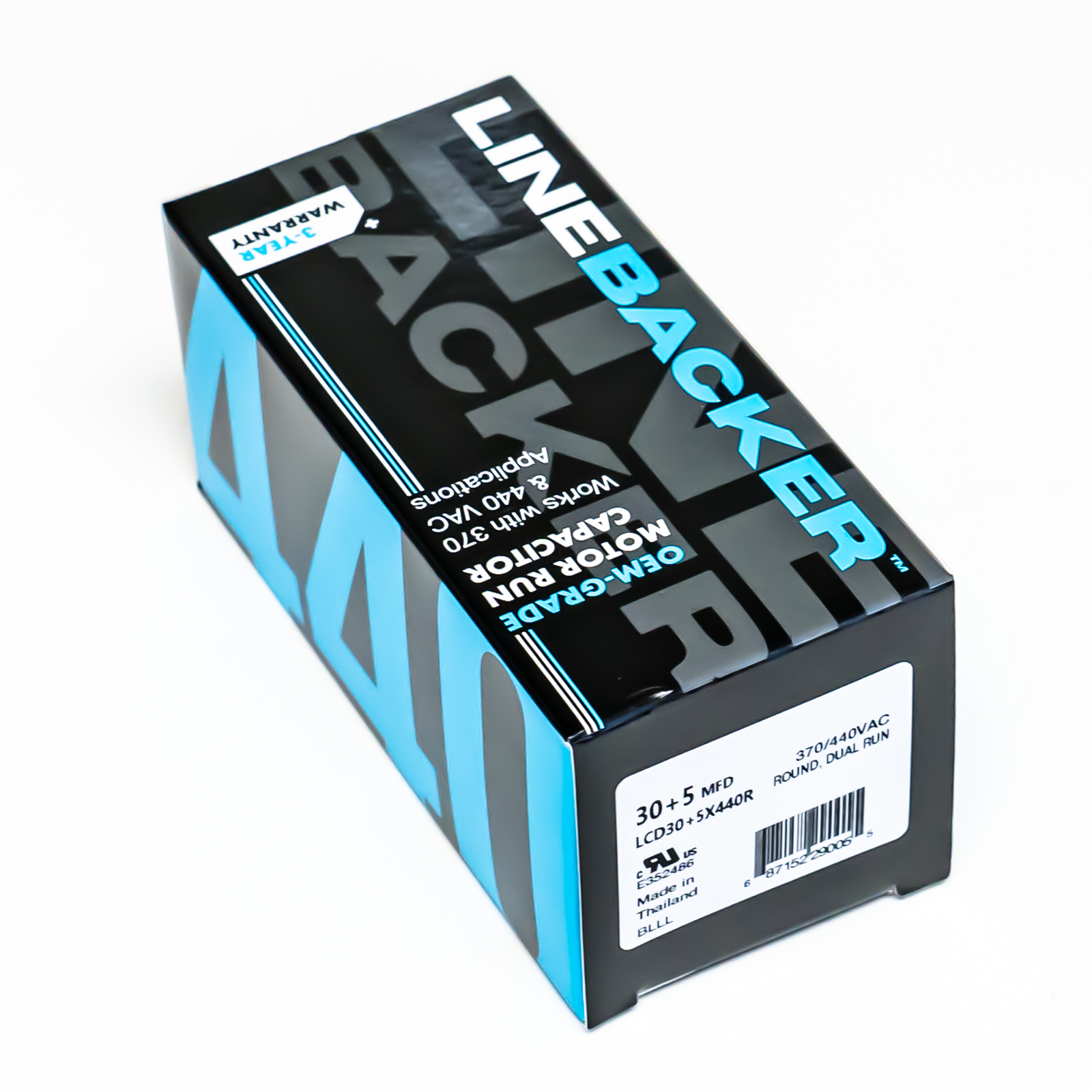 Supco Capacitor Round Dual Run 30 + 5 uf mfd 370/440 Volts for HVAC Motors