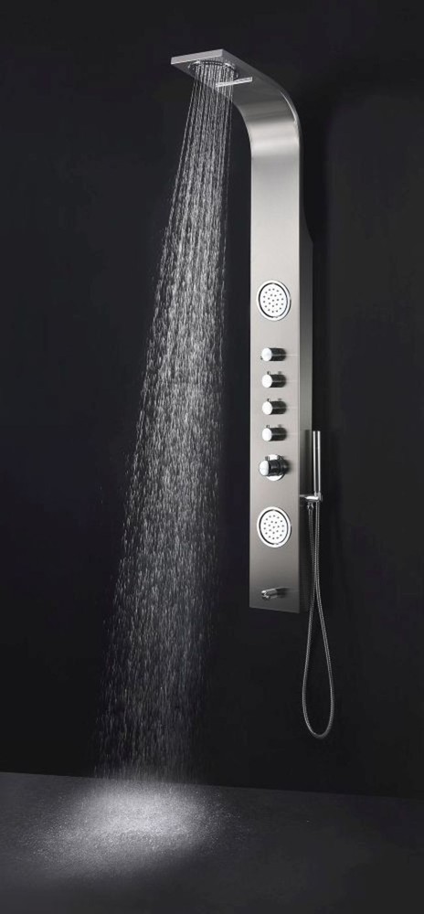Anzzi SP-AZ042 Field 63" Thermostatic Shower Panel - Silver