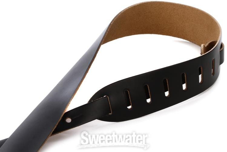Levy's M12 Chrome-Tan Leather Guitar Strap - Black