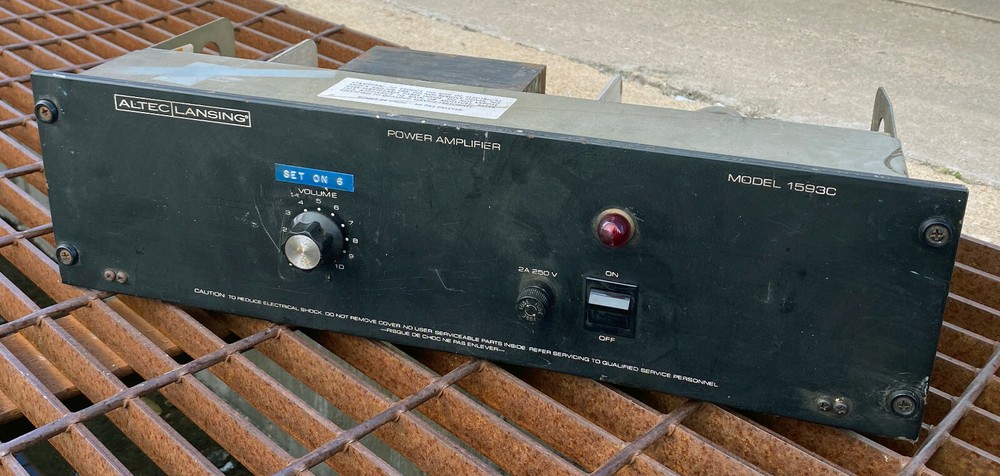 Vintage ALTEC 1593C Solid State Amplifier Unit Rackmounted UNTESTED AS-IS #1