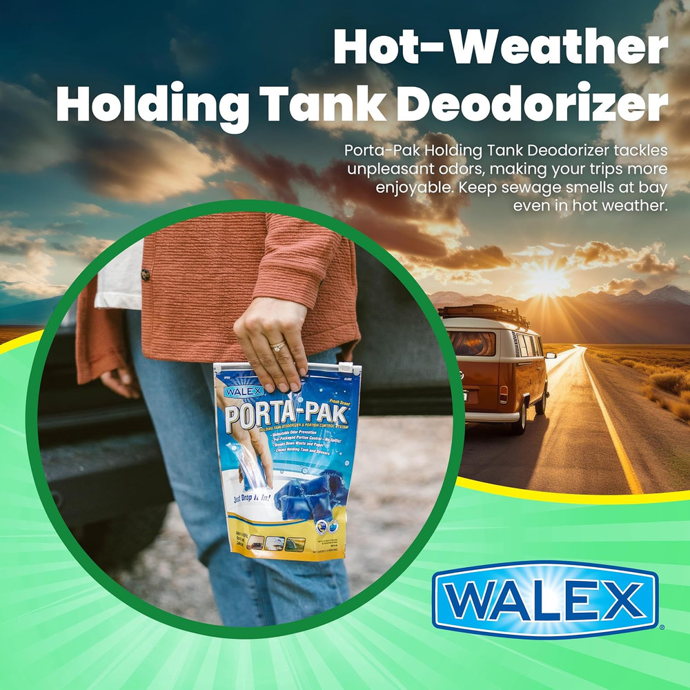 Porta-Pak Black Holding Tank Deodorizer & Portion Control System Drop-Ins - Rapi