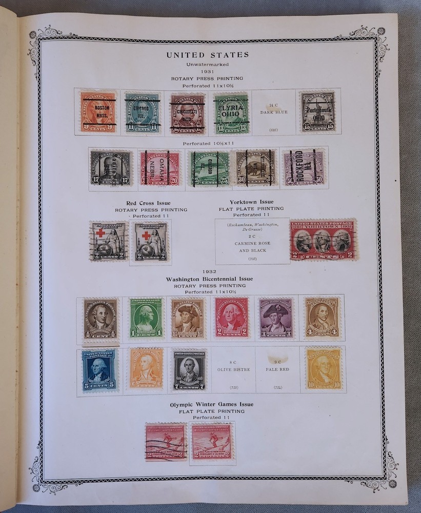Scott American Album for United States Stamps 1934 ~ 193 U.S. Stamps Included