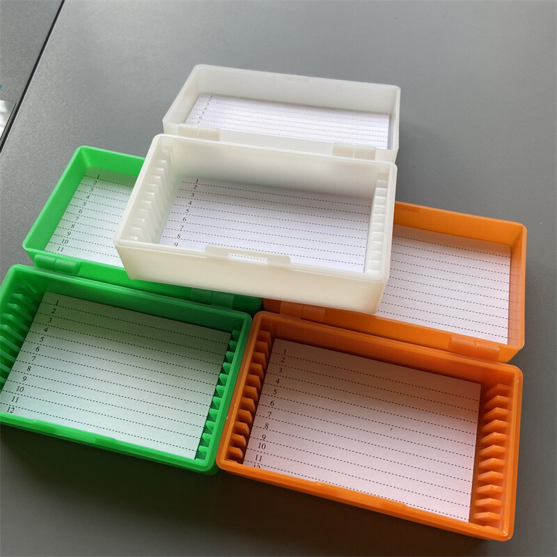 Microscope Slides Box Holder Case Plastic Lab Pathological Slides Storage Box