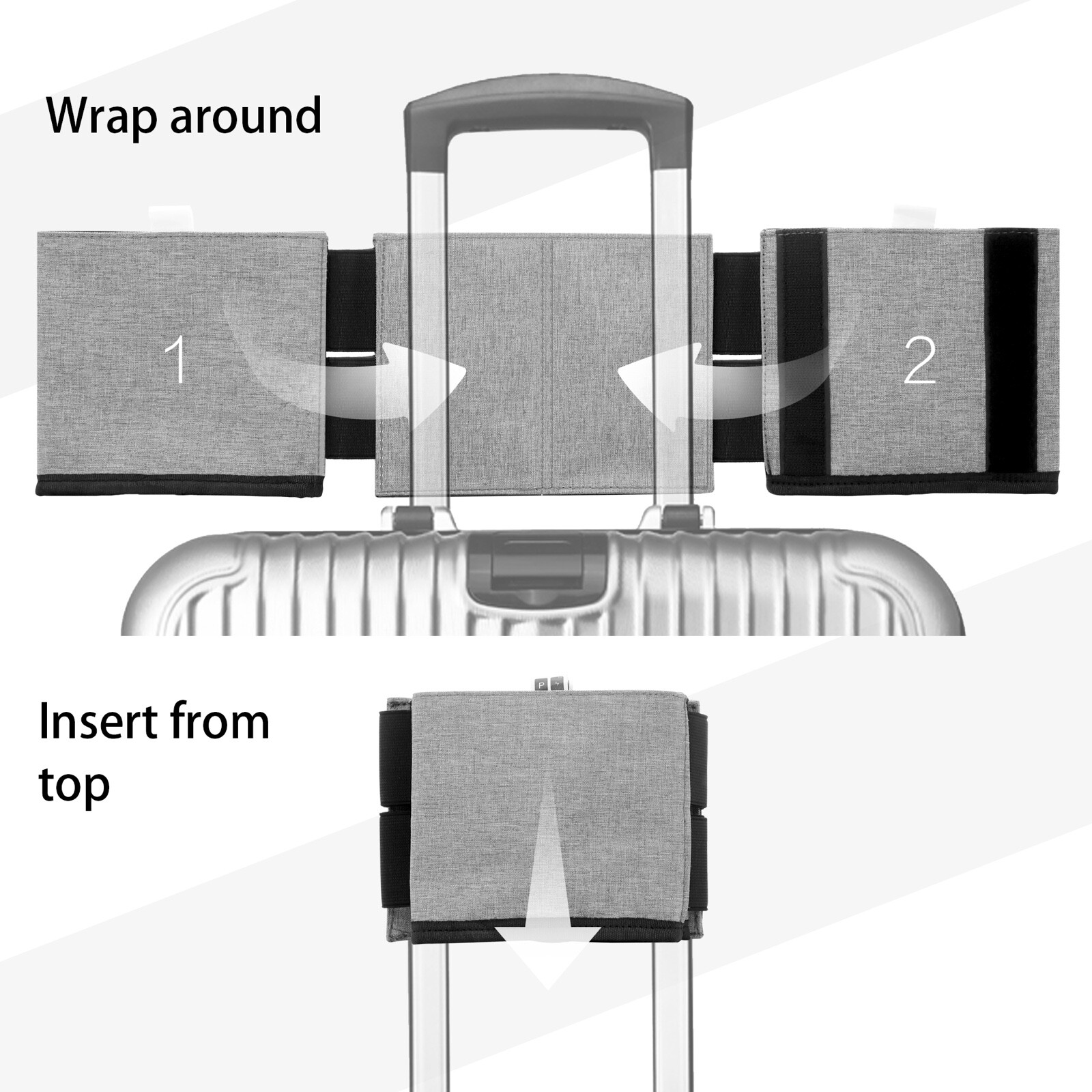 Travel Luggage Cup Holder For Hands Free Traveling. Fits Cups, Mugs, Bottles.