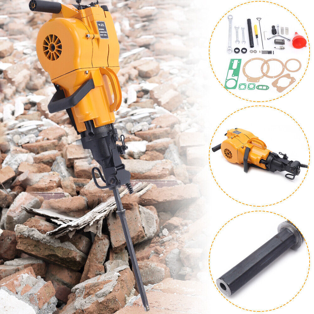 Gas Rock Breaker Hammer Gasoline Rock Drill Handheld Tool