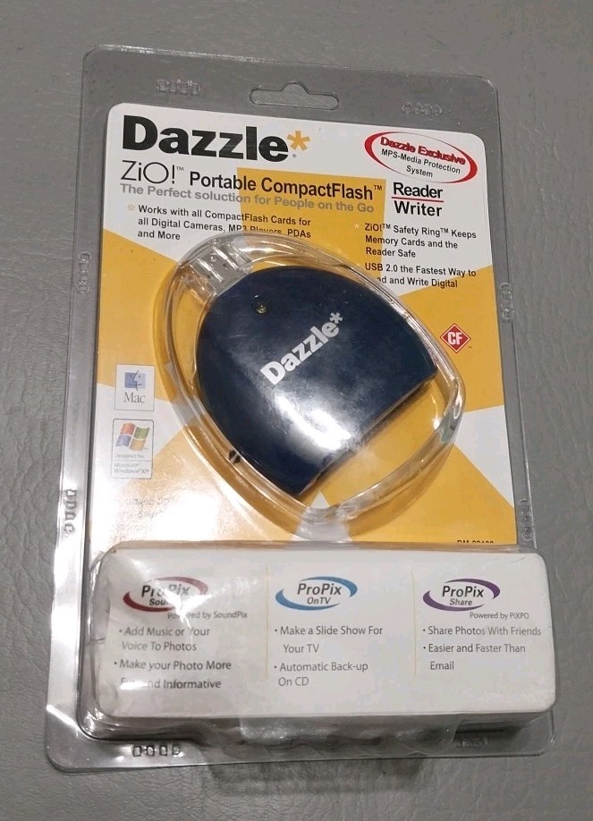 Dazzle CompactFlash Reader/Writer Digital Media Reader Software Mac Windows New