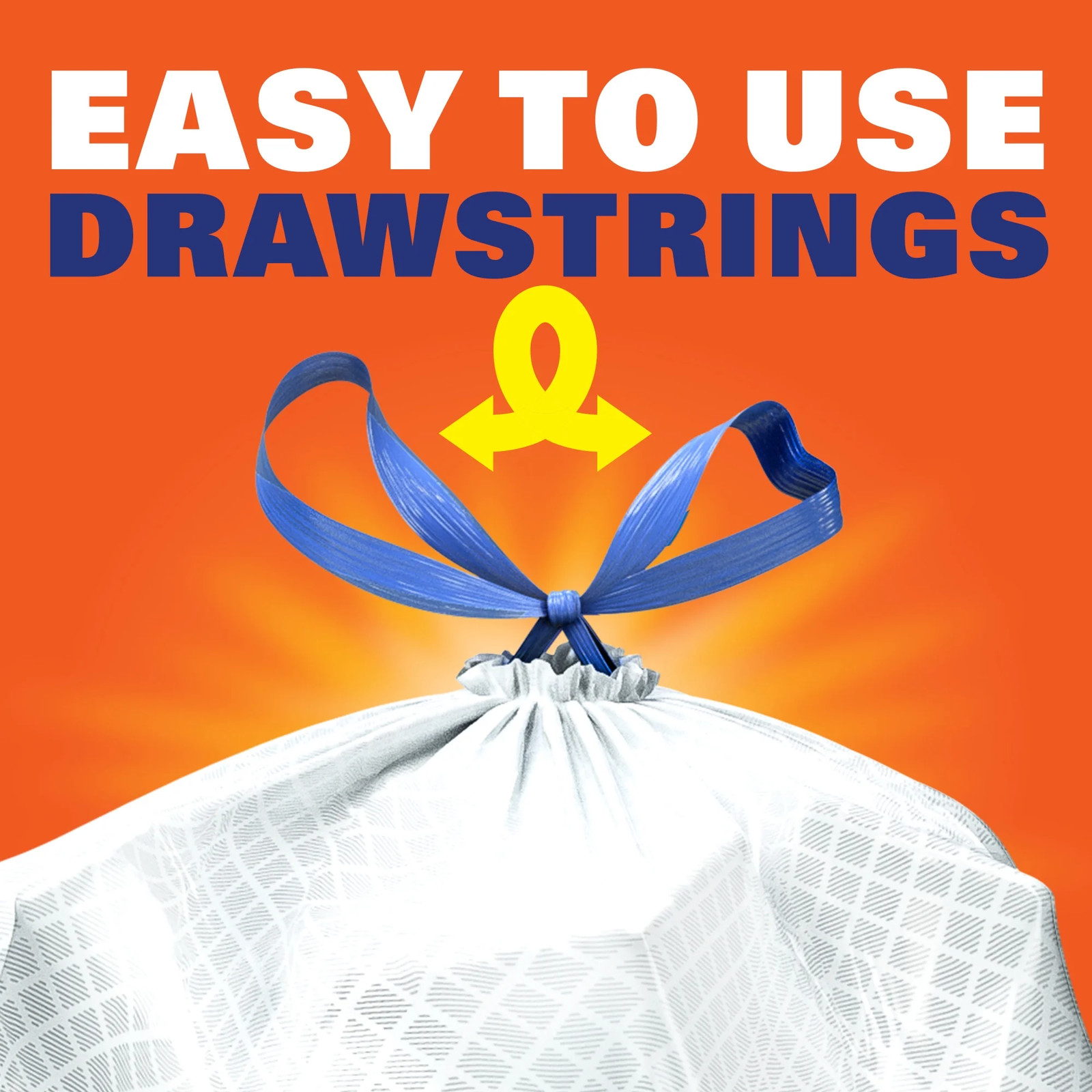 Ultra Strong 13 Gallon Trash Bags, Tall Kitchen Trash Bags, White, Citrus Twist