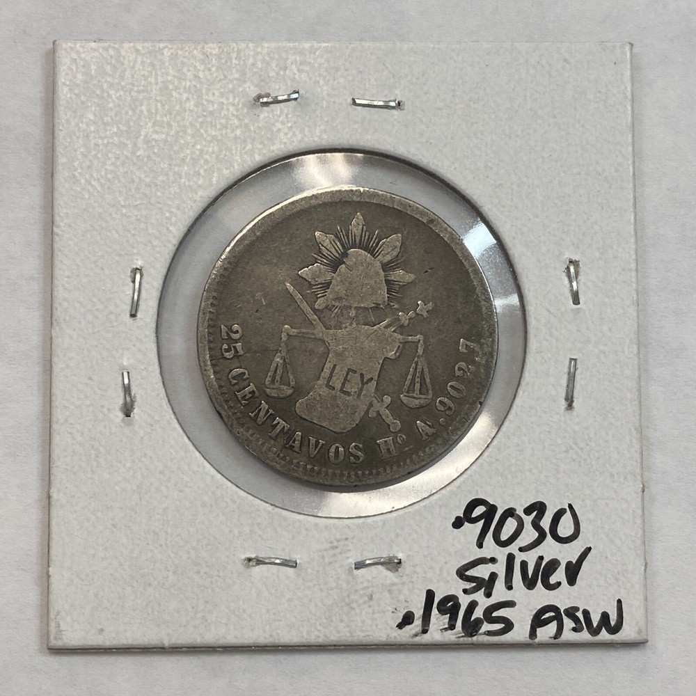 1881 Mexico 25 centavos