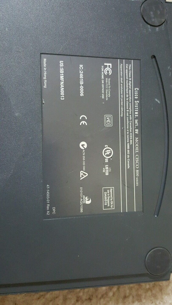 Cisco 806 Small Business Router Does not include power cord