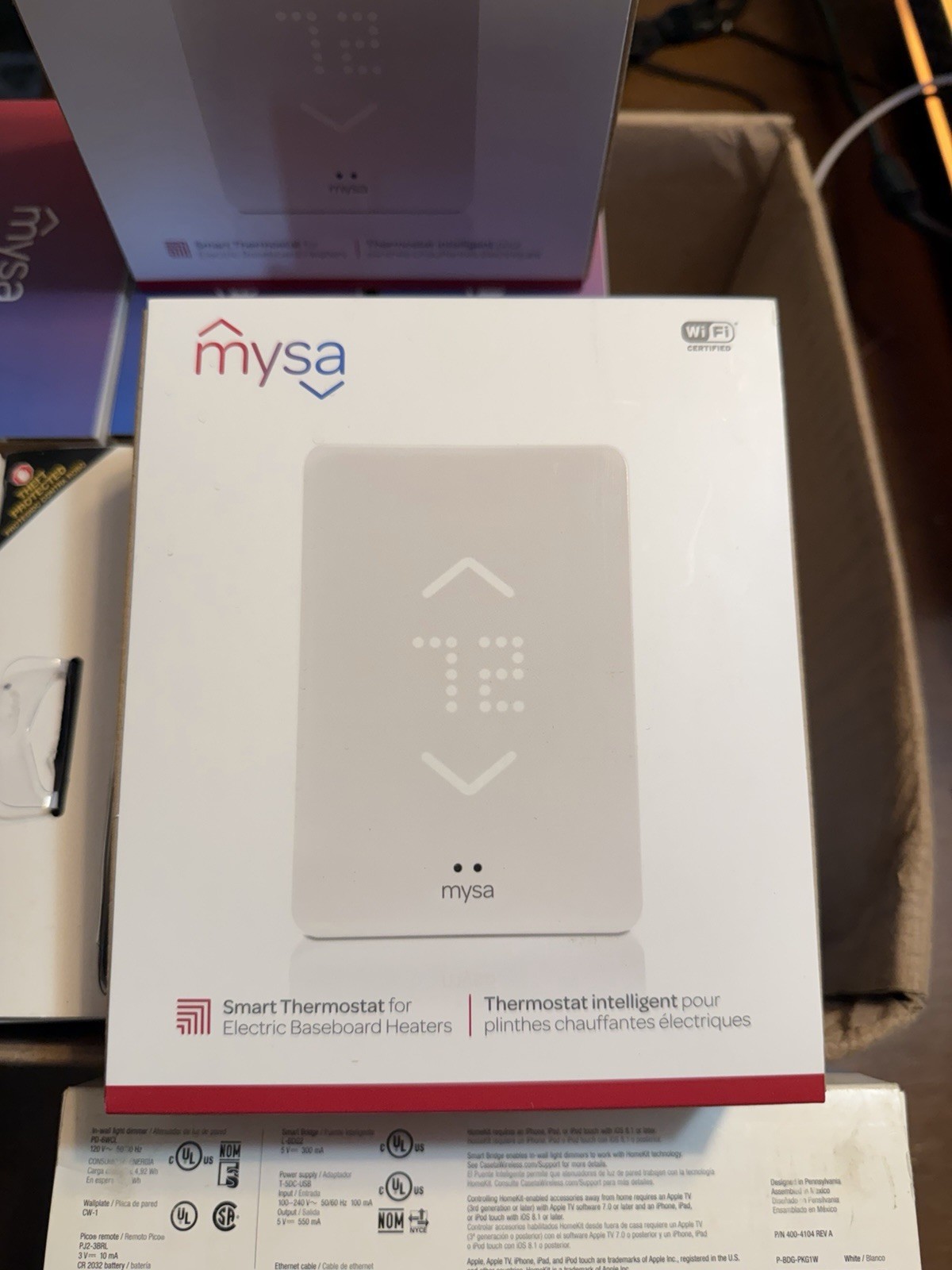 Mysa Smart Thermostat for Electric Baseboard Heaters - White V2