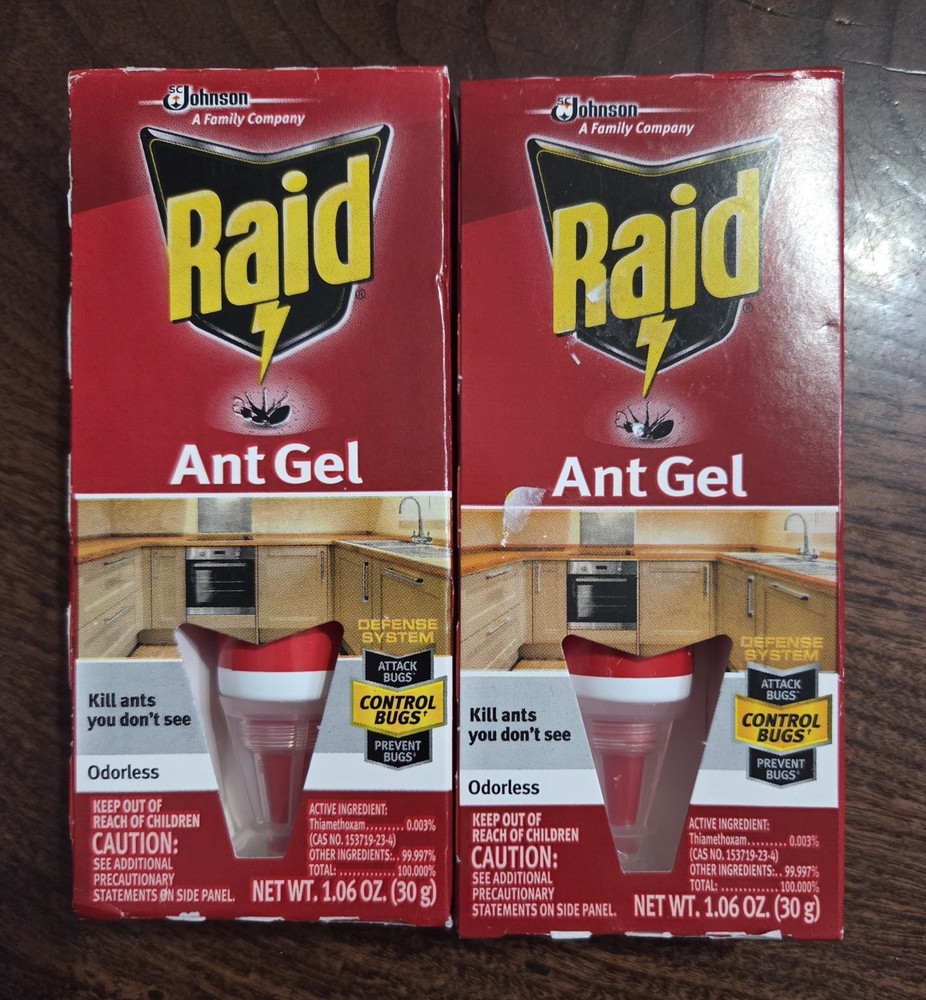 2 PACK- Raid Ant Gel Odorless Bug Control - 1.06 Oz.