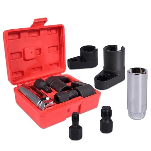 5-Piece Forged O2 Oxygen Sensor Socket & Thread Chaser Set – Automotive Tool