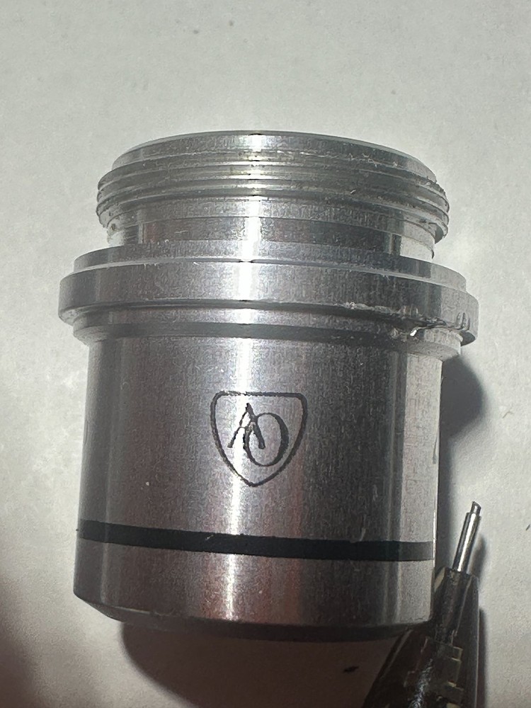 American Optical Microscope Objective Lens 4/.10 Cat. 130 Microscope Part Used