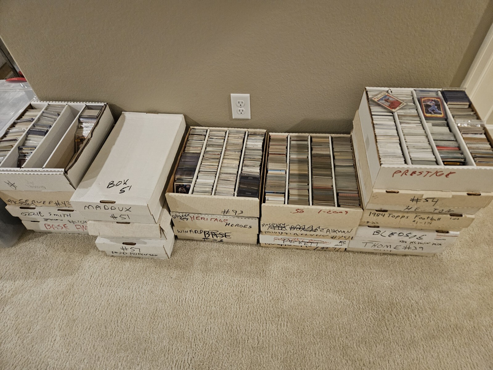 Used Sports Card 3000ct Box Lot, Pick Your Sport, Free Shipping
