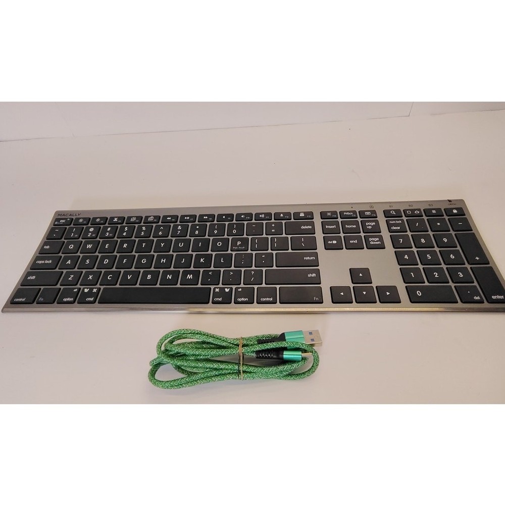 Macally Ultra Slim Keyboard Bluetooth Wireless Silver Computer Keys Online