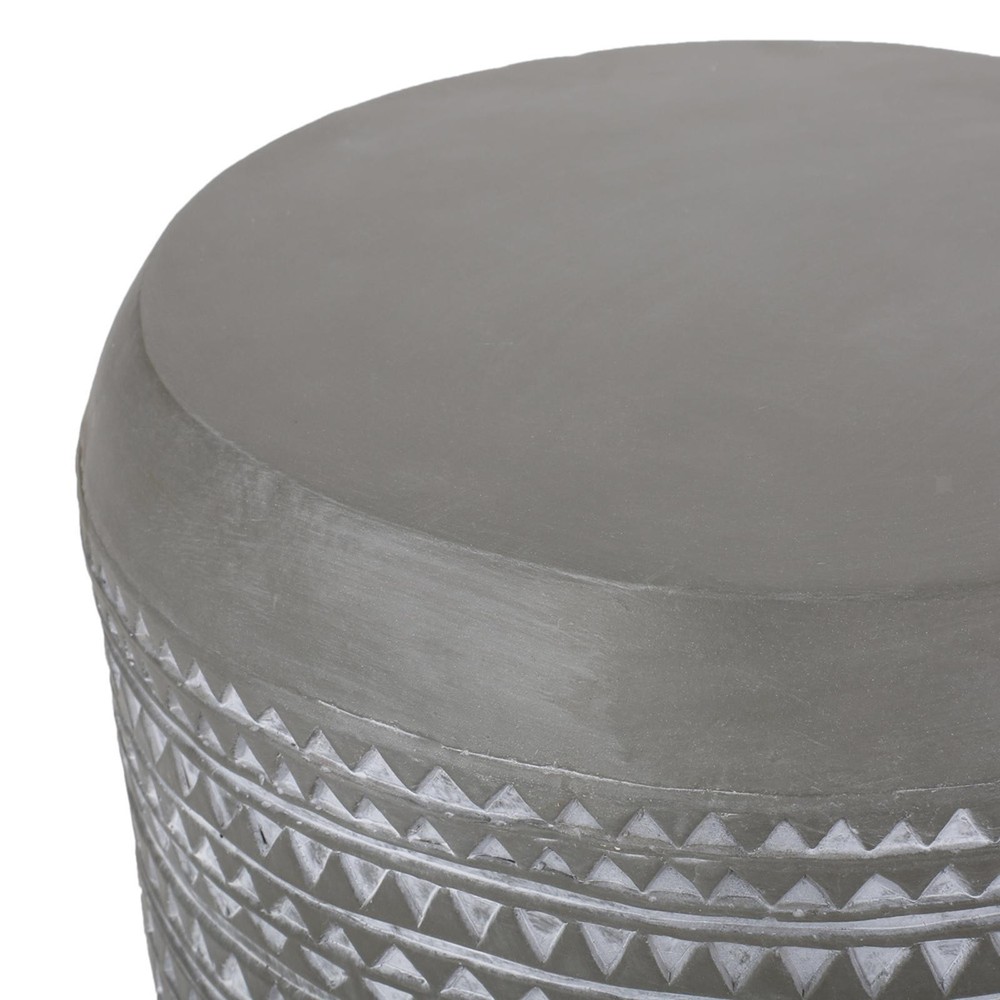 Boho Outdoor Lightweight Concrete Side Table - Cylindrical