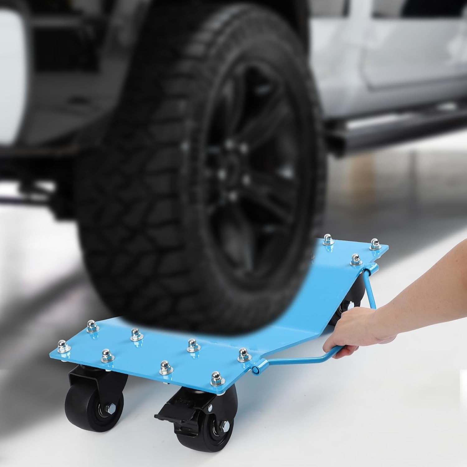 Car Dolly Set 8000 lbs Heavy Duty Manganese Steel Wheel Dollies with 360° Wheels
