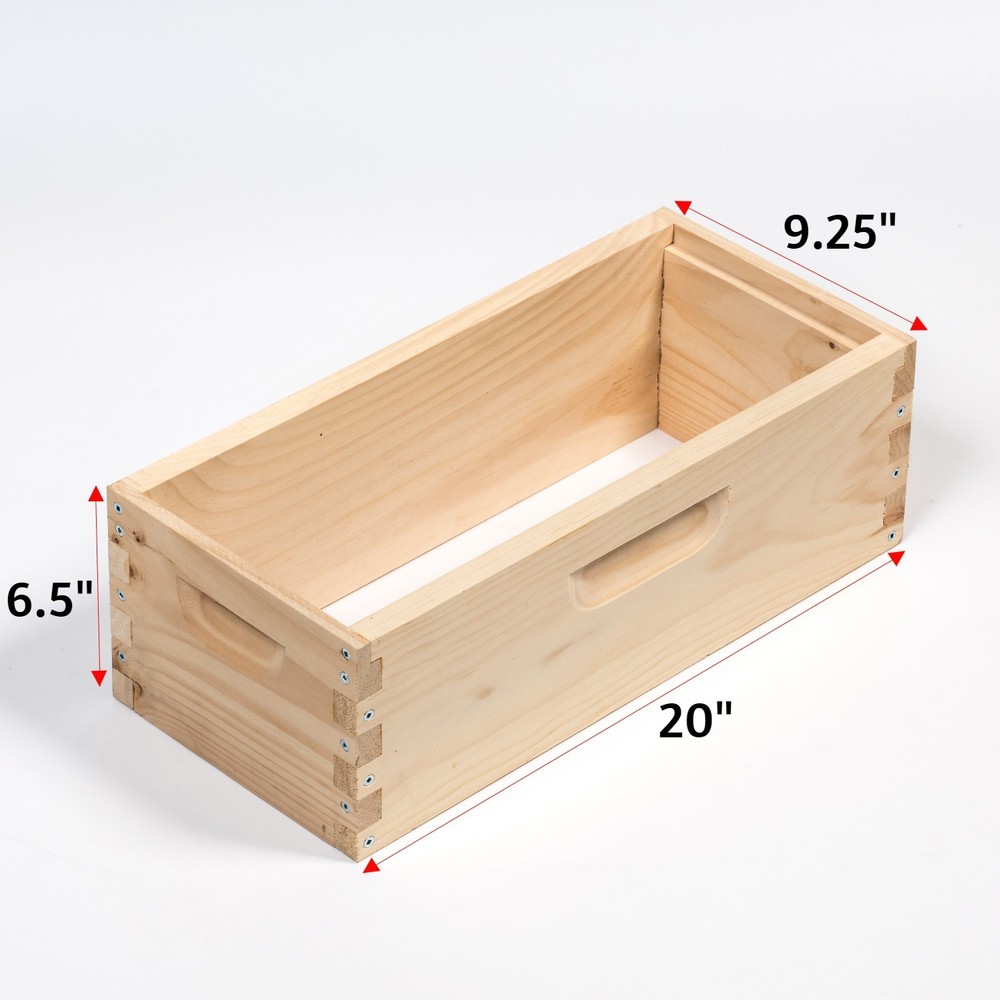 6 Frame Med Nuc Assembled Beekeeping Box, Beeswax Foundation Frames, Amish Made