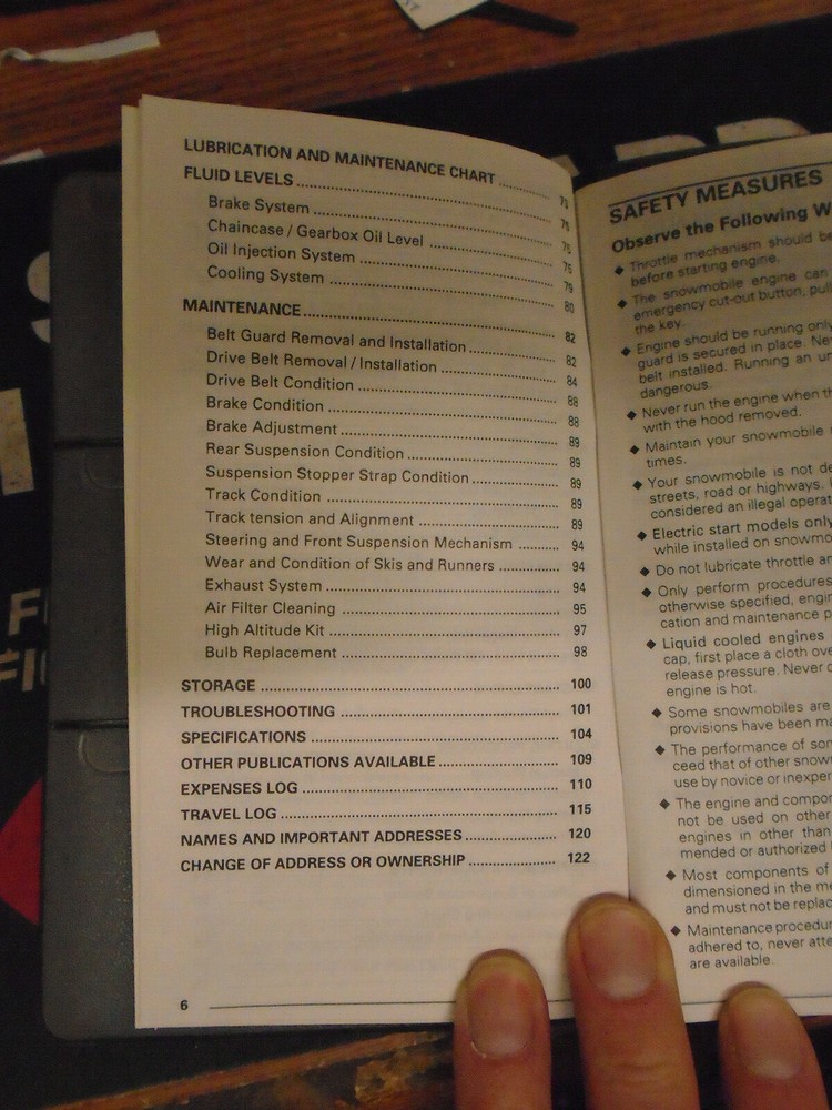 Ski-Doo Operator's Guide & Safety Handbook 1995