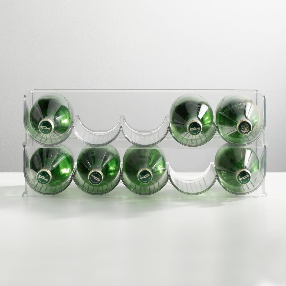 Freestanding Wine Rack Organizer - Stackable - 5 Bottles Per Piece, 2-Pack