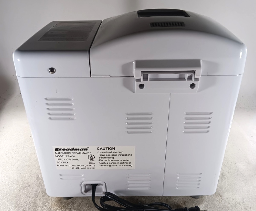 Breadman Plus TR-600 Bread Maker Machine Programmable Timer