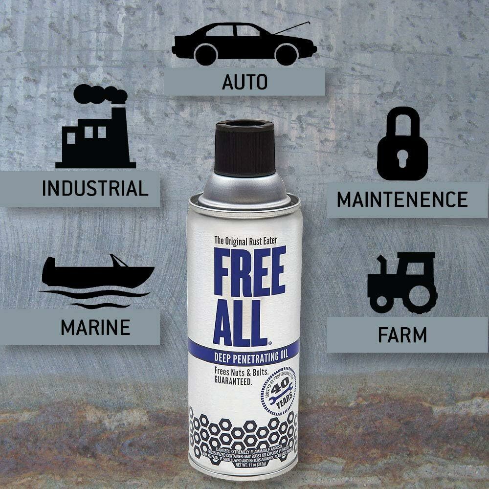 Free All Deep Penetrating Oil 11 oz. Aerosol Spray Can - 12 Pack RE12