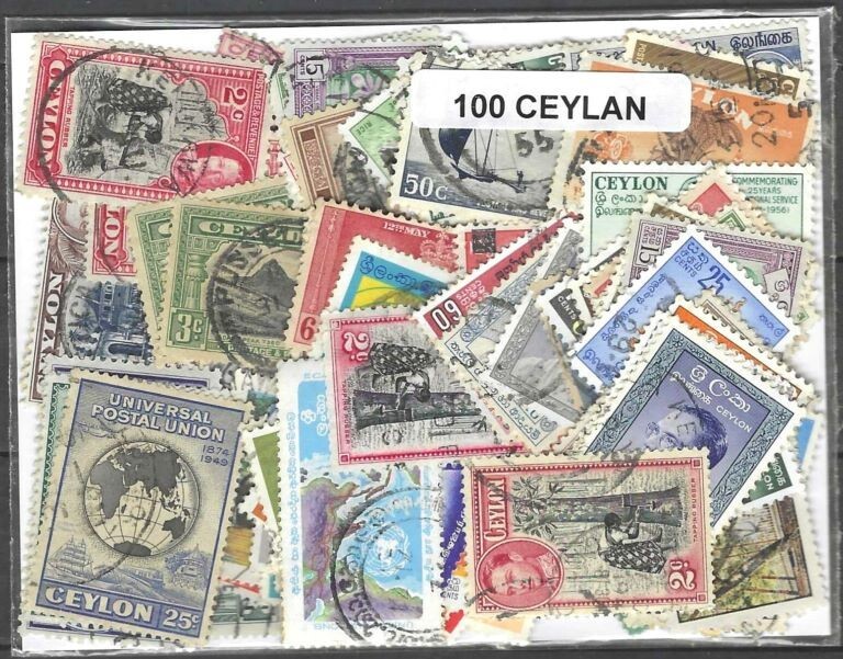 Ceylan - Ceylon 100 different used stamps
