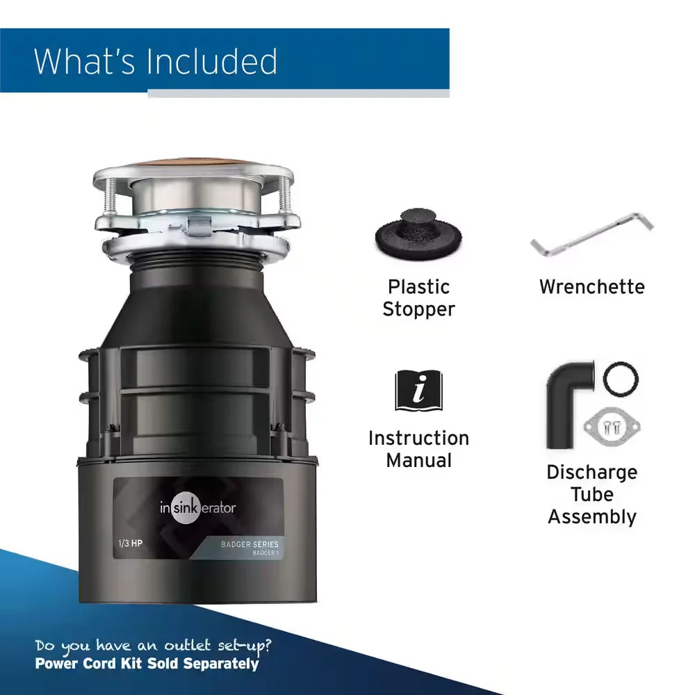 InSinkErator Badger 1 1/3 HP Continuous Feed Garbage Disposal