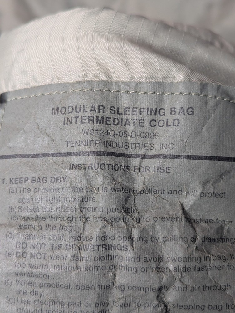 US Military Modular Sleeping Bag Intermediate Cold USGI ACU Army Sleep System