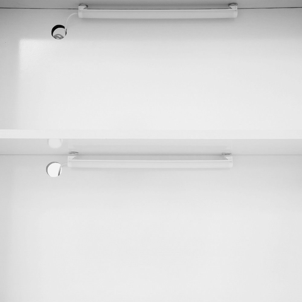 2 Lights Rectangular Reception Counter Modern Reception Desk w/ Lockable Drawer