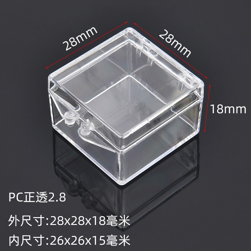 Small Square Display Case Clear Perspex Box Dustproof Mini Action Figures Model