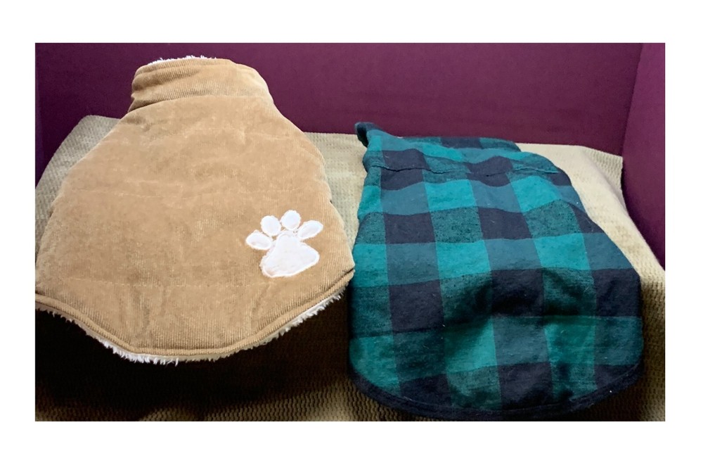 2 PET "KEEP ME WARM" LITTLE JACKETS FOR SMALL MEDIUM SIZE PETS