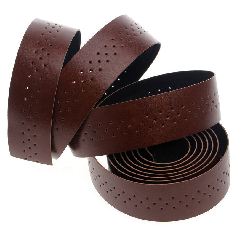 Self-Adhesive Leather Anti Slip Handlebar Tape Bar Grip Wrap Road Bike Bicycle