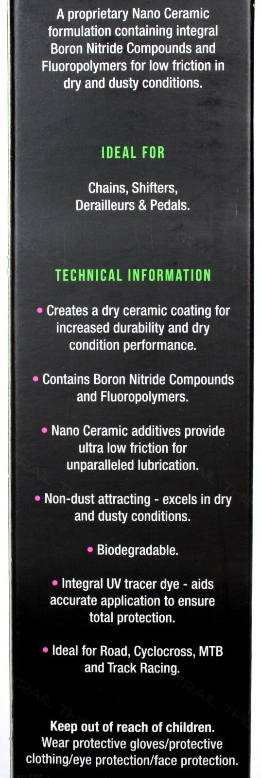 Muc-Off C3 Ceramic Premium Dry 4.1oz (120ml) Bike Chain Lubricant with UV Light