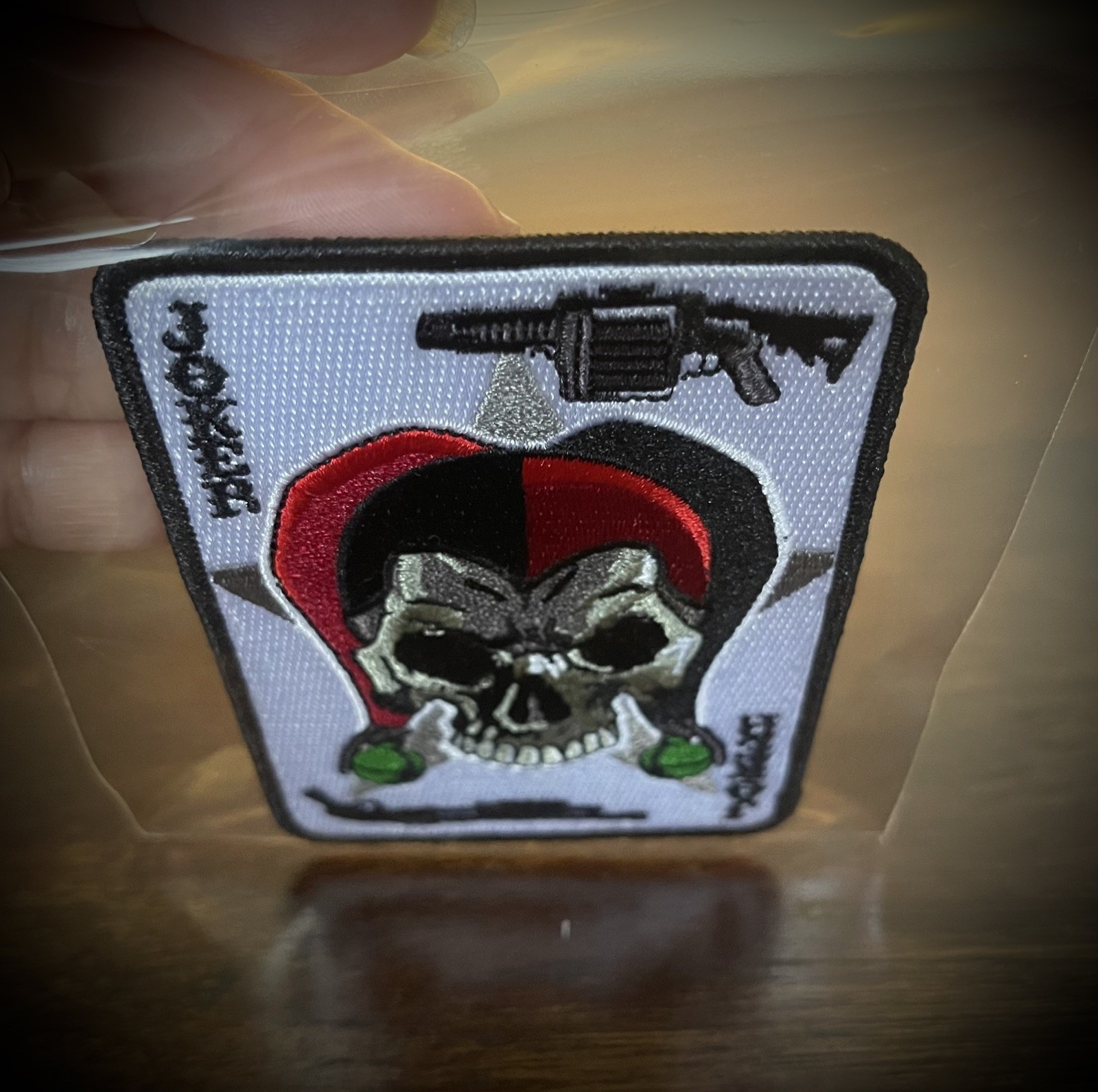 The Joker Skull Tactical Morale Patch, Exclusive Morale Limited, Embroidered