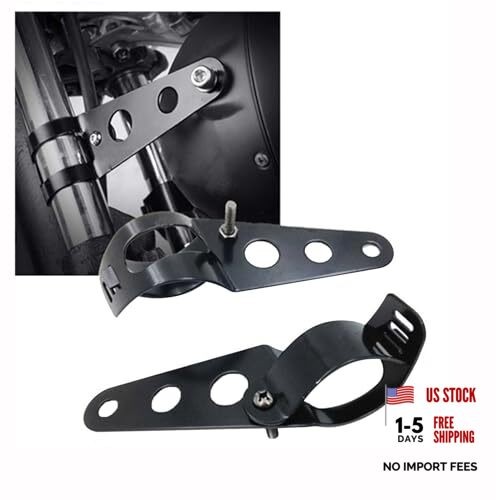 Motorcycle Headlight Bracket,Universal Headlight Ear Brackets, 2pcs Adjustable