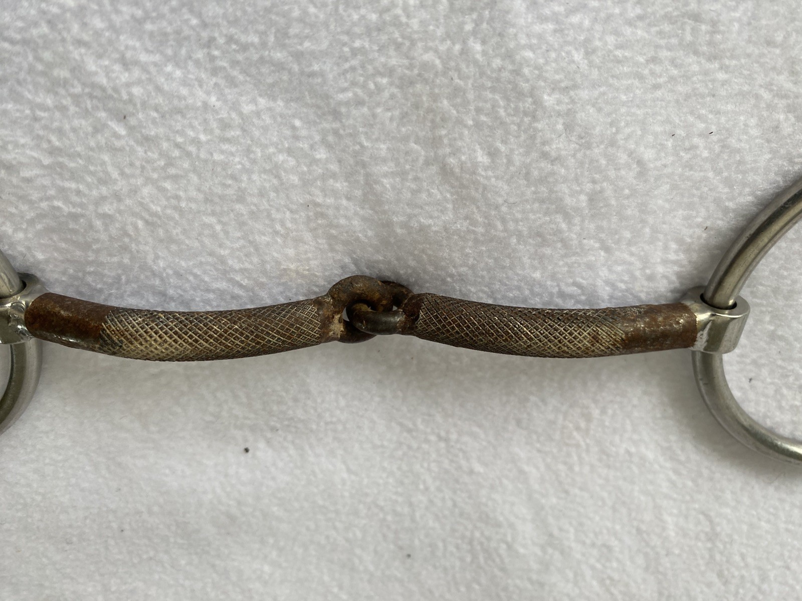 H.M. WELLS Handmade 5-1/4" Rasp/Washboard Curved SWEET IRON Snaffle Bit~QUALITY