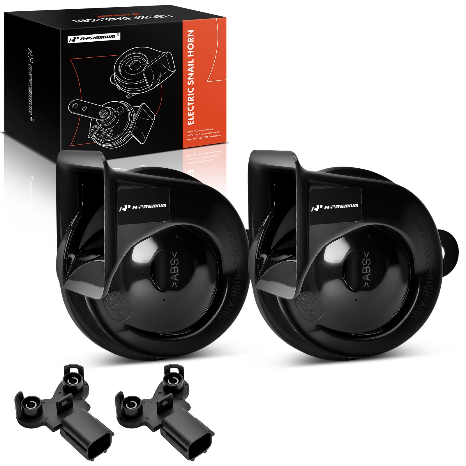 A-Premium 1 Set Car Snail Horn w/ 2 Connectors for Hyundai Elantra Sonata Kia