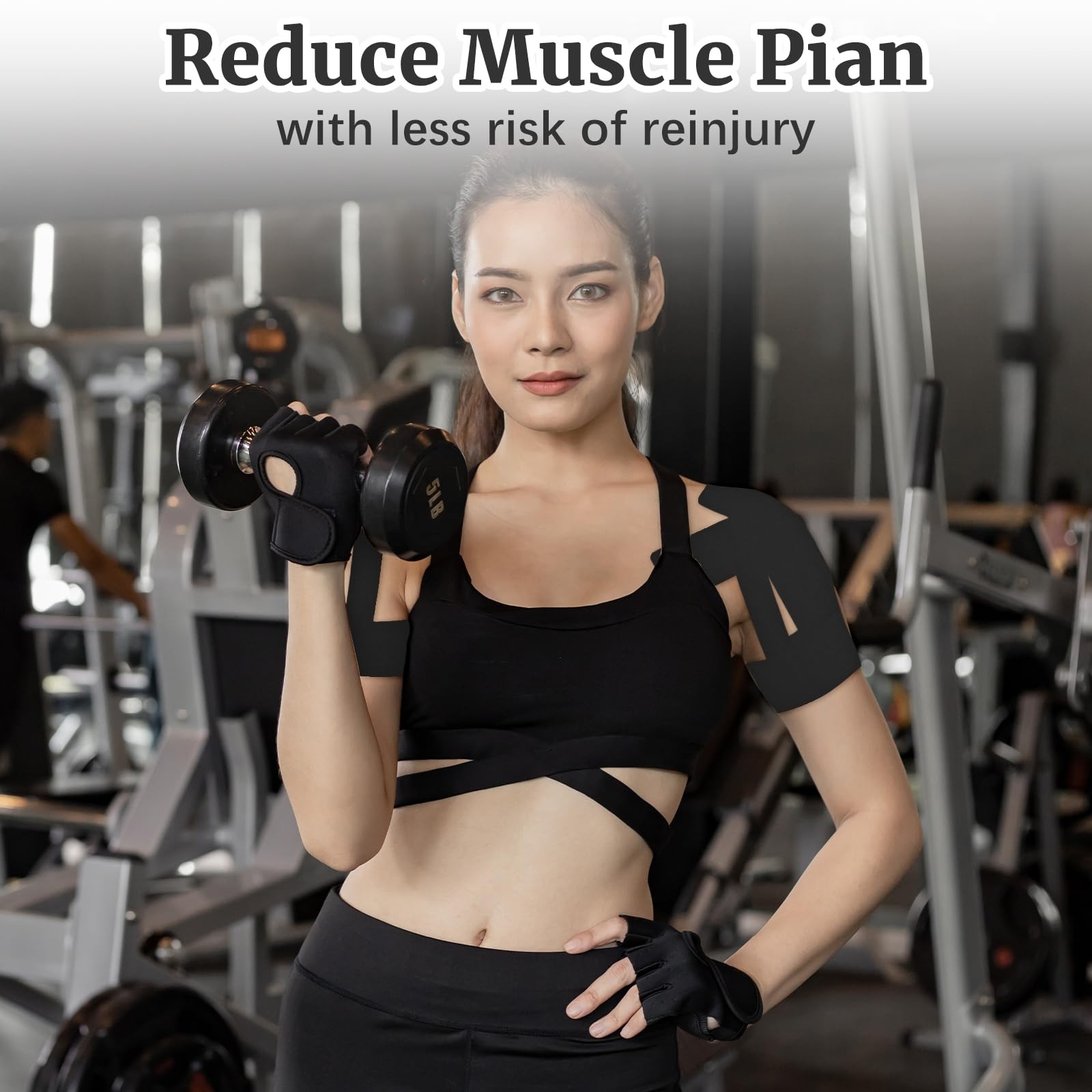 15Pcs Kinesiology Tape for Shoulder Precut,Shoulder Tape for Pain Relief,Orig...