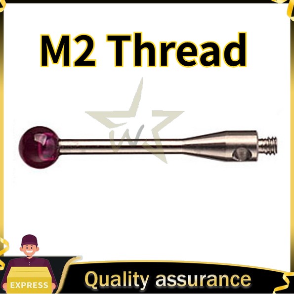 M2 Thread CMM Touch Probe Stylus for Renishaw 4mm Ruby Ball 20mm Length