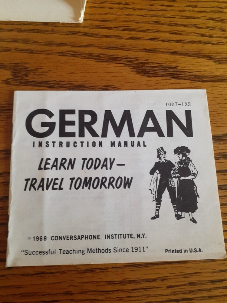 Vintage 8 Track German Language-Learning 1969 with book